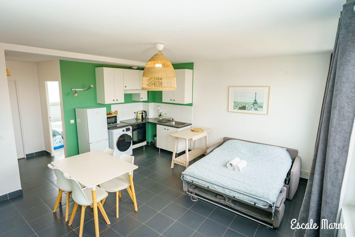 Escale-Marne Fr - 202 - Free Parking - Free Luggage Storage - All Equipped - Linen Included - Washing Machine - 10Mn Walk Metro 8 - Rer A - Panoramic View - From 1 To 14 Guests 매종알포르트 외부 사진