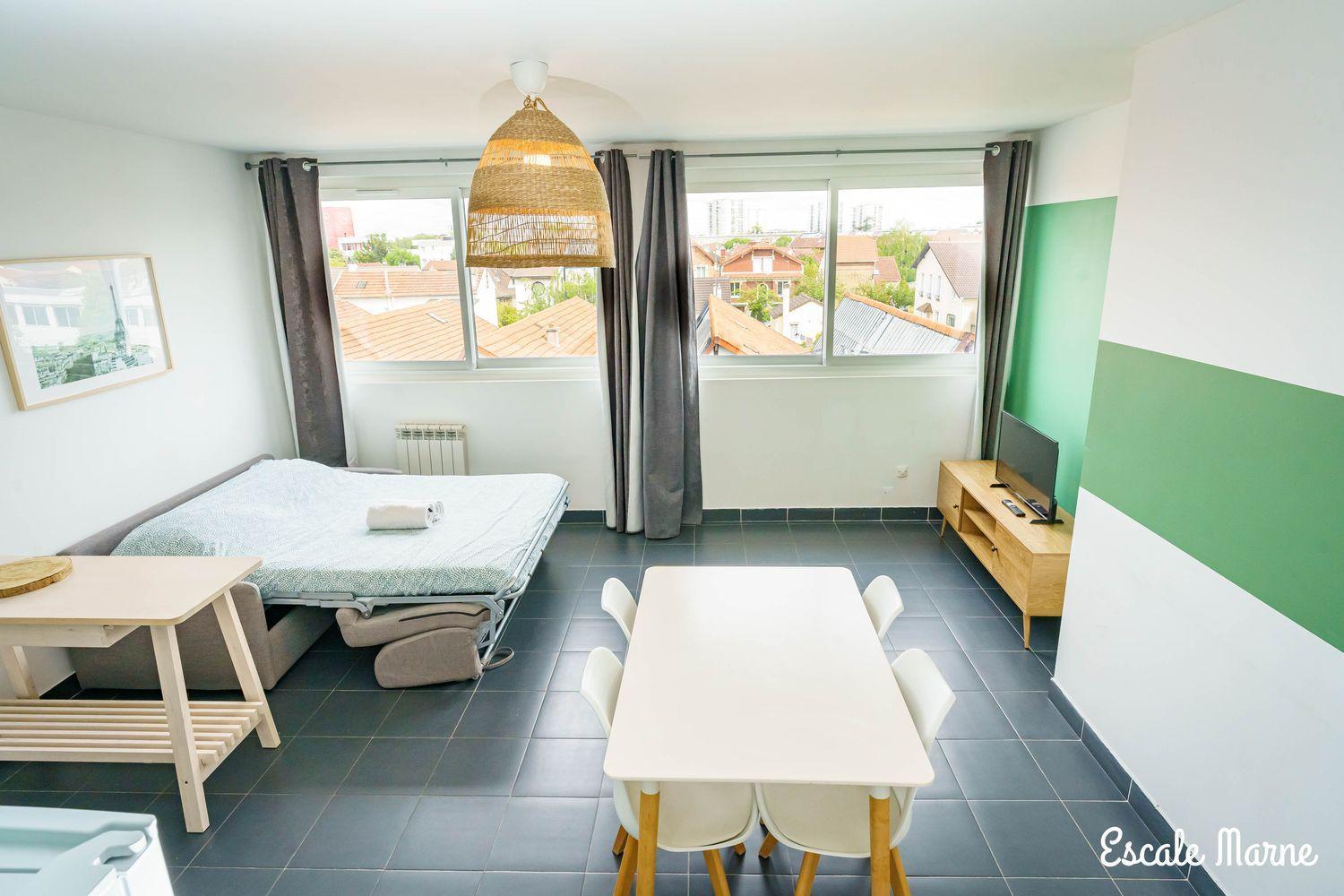 Escale-Marne Fr - 202 - Free Parking - Free Luggage Storage - All Equipped - Linen Included - Washing Machine - 10Mn Walk Metro 8 - Rer A - Panoramic View - From 1 To 14 Guests 매종알포르트 외부 사진